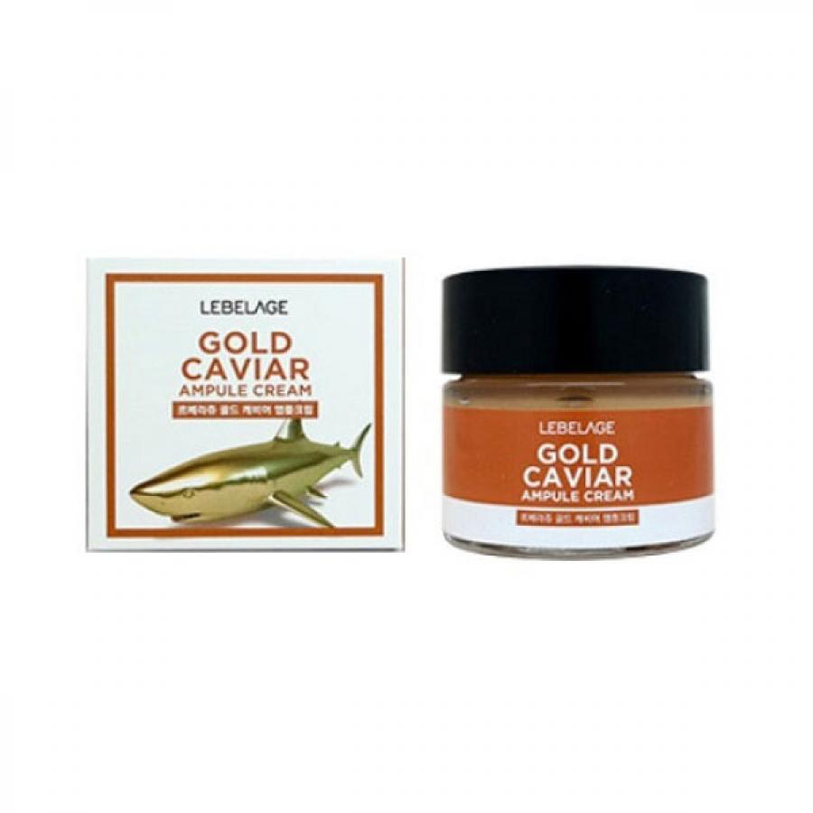 Ампульный крем для лица с экстрактом икры 70 мл Lebelage Ampule Cream Gold Carviar