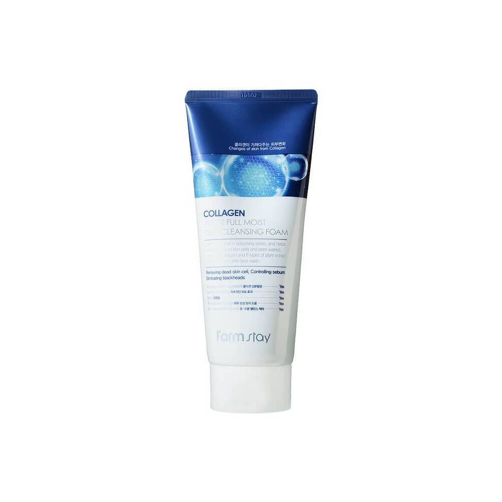 Ультраувлажняющая пенка для умывания с коллагеном FarmStay Collagen Water Full Moist Deep Cleansing Foam