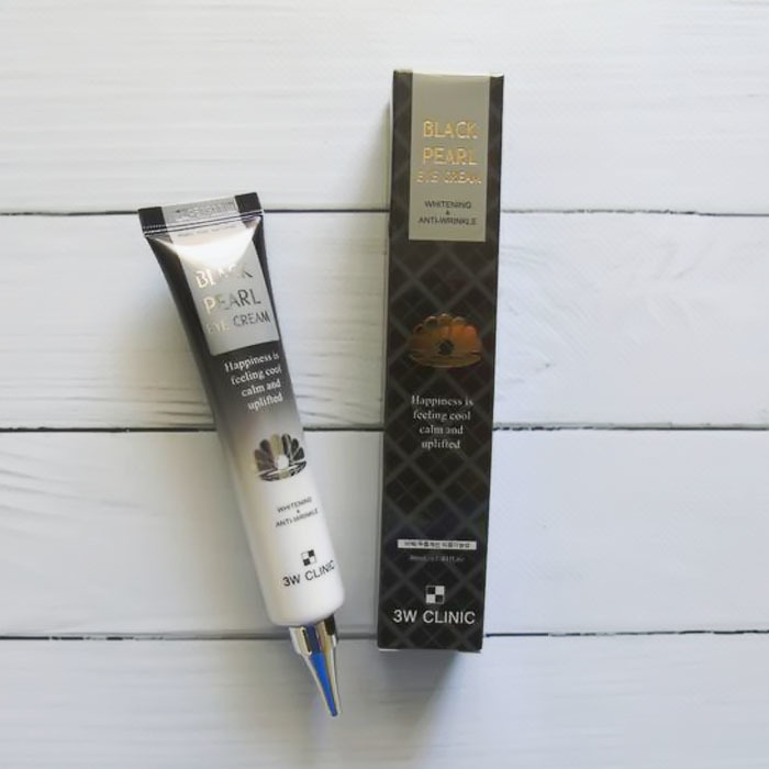 Крем для кожи вокруг глаз 3W CLINIC Black Pearl Eye Cream Whitening & Anti-Wrinkle