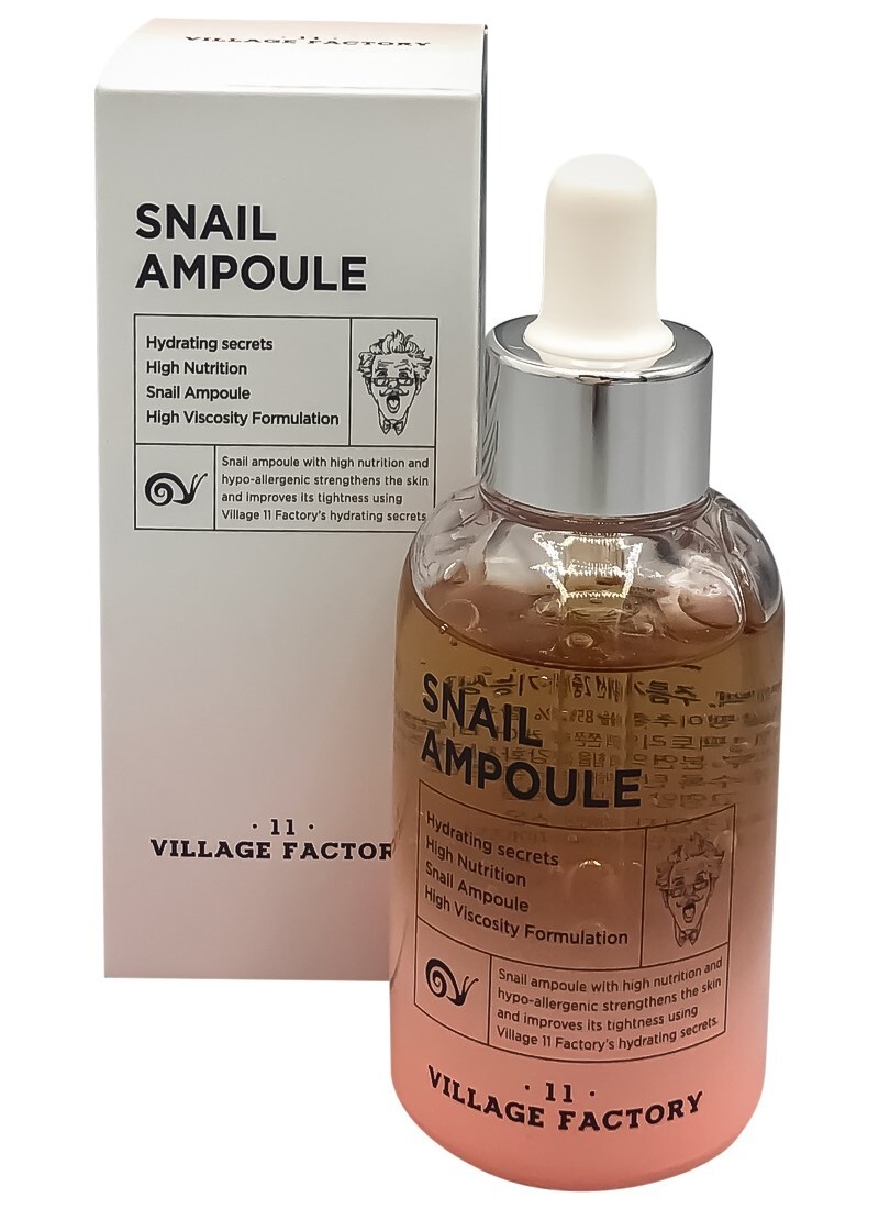 Сыворотка для лица с муцином улитки VILLAGE 11 FACTORY Snail Ampoule