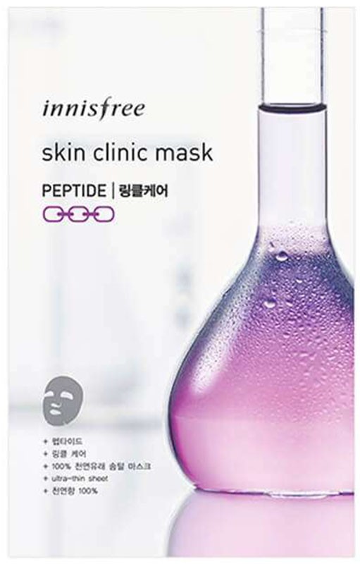 Ультратонкая листовая маска для лица с пептидами Innisfree Skin Clinic Mask Peptide