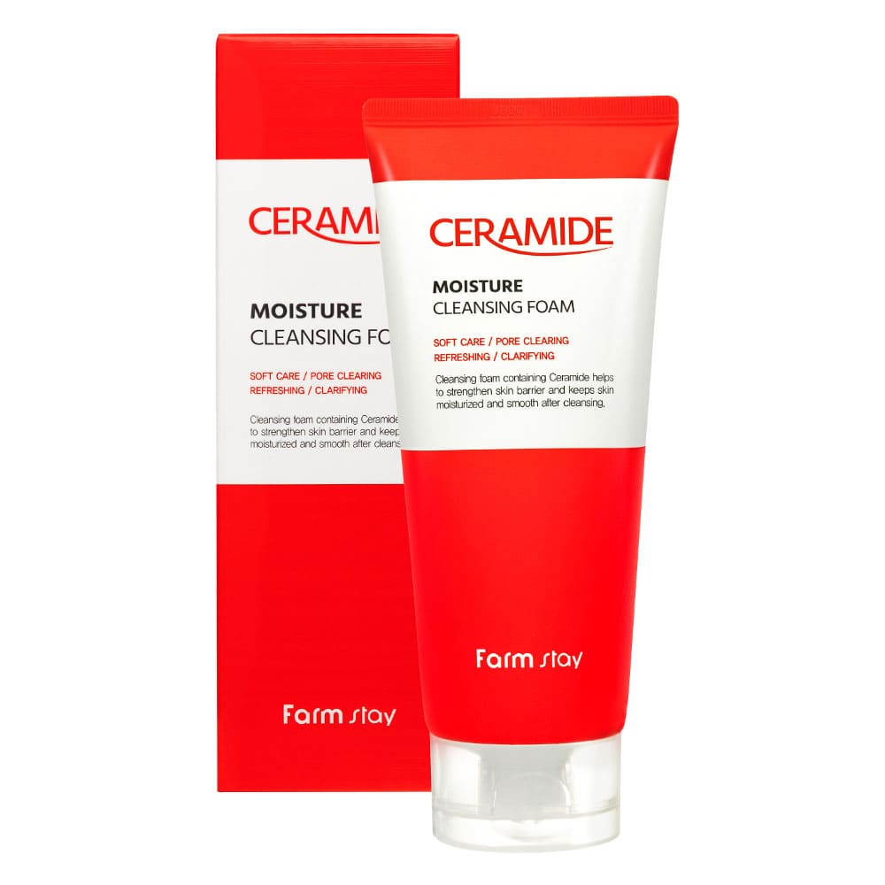 Увлажняющая очищающая пенка с керамидами FarmStay Ceramide Moisture Cleansing Foam