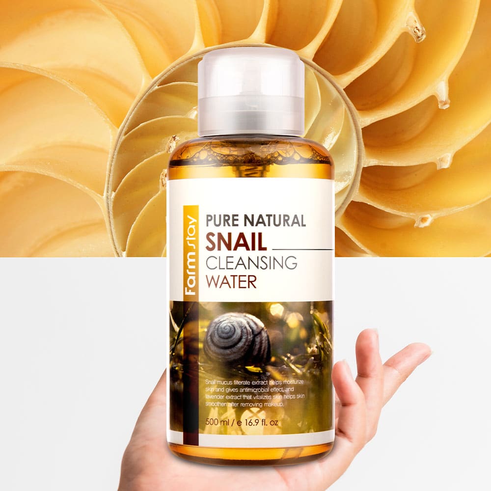 Очищающая вода с муцином улитки FarmStay Pure Natural Snail Cleansing Water