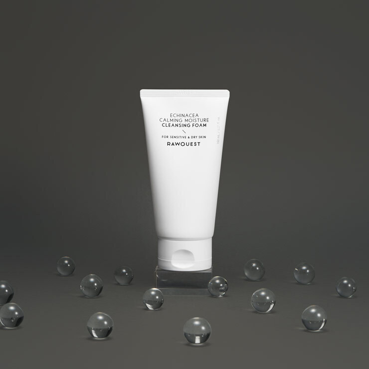 Увлажняющая пенка для лица с экстрактом эхинацеи RAWQUEST ECHINACEA CALMING MOISTURE CLEANSING FOAM