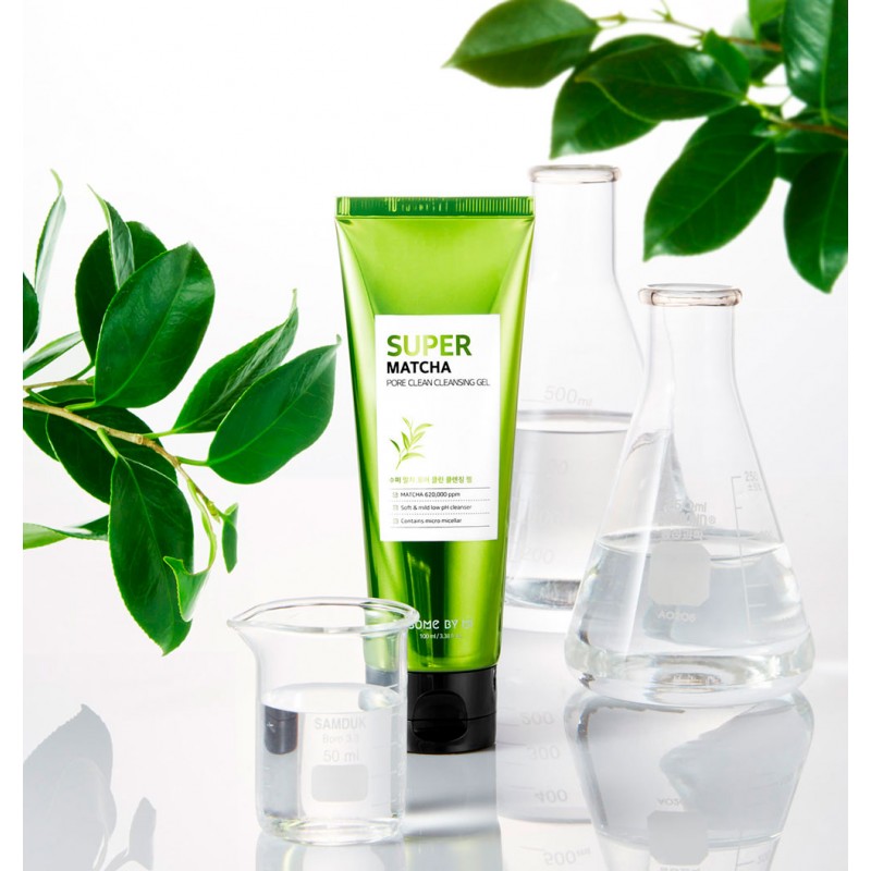 Очищающий гель для умывания с экстрактом чая матча SOME BY MI SUPER MATCHA PORE CLEAN CLEANSING GEL