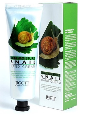 Крем для рук с муцином улитки JIGOTT Real Moisture Snail Hand Cream