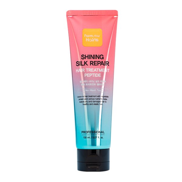 Восстанавливающая маска для сияния и блеска волос с пептидами FarmStay Shining Silk Repair Hair Treatment Peptide