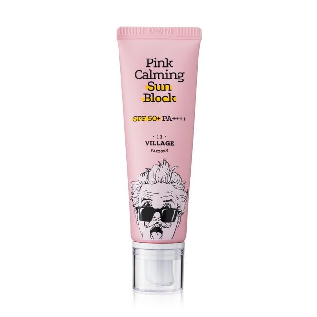 Успокаивающий солнцезащитный крем VILLAGE 11 FACTORY Pink Calming Sun Block SPF50+ PA++++ 25 мл