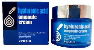 Увлажняющий крем для лица с гиалуроновой кислотой ZENZIA Hyaluronic Acid Ampoule Cream