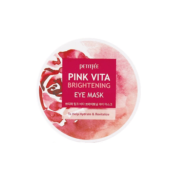 Тканевые патчи для кожи вокруг глаз Petitfee Pink Vita Brightening Eye Mask