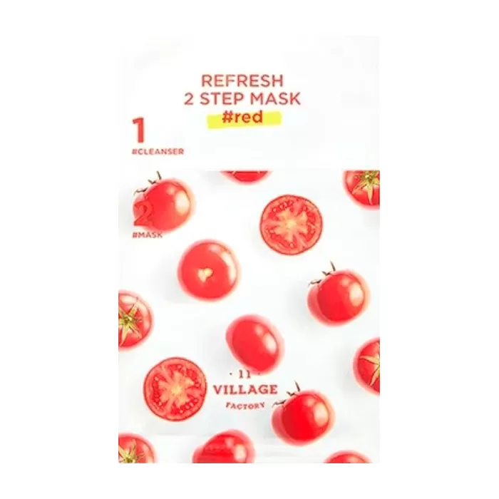 Освежающая двухшаговая программа для ухода за лицом VILLAGE 11 FACTORY Refresh 2 Step Mask #red
