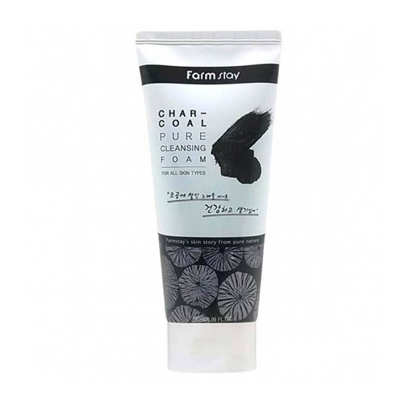 Пенка для умывания и глубокой очистки пор с углем FarmStay Charcoal Pure Cleansing Foam