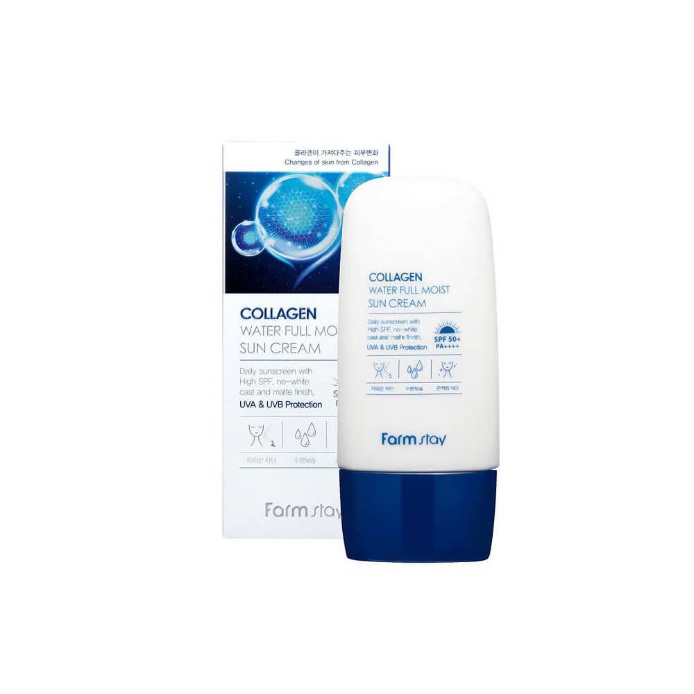 Солнцезащитный крем с коллагеном FarmStay Collagen Water Full Moist Sun Cream SPF 50+/PA++++