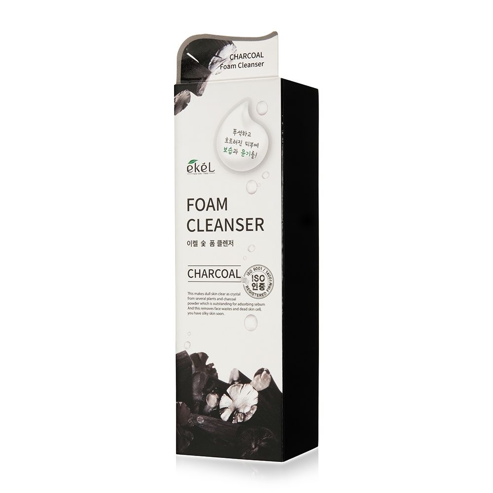 Пена для умывания с экстрактом древесного угля Ekel Foam Cleanser 180 мл Charcoal