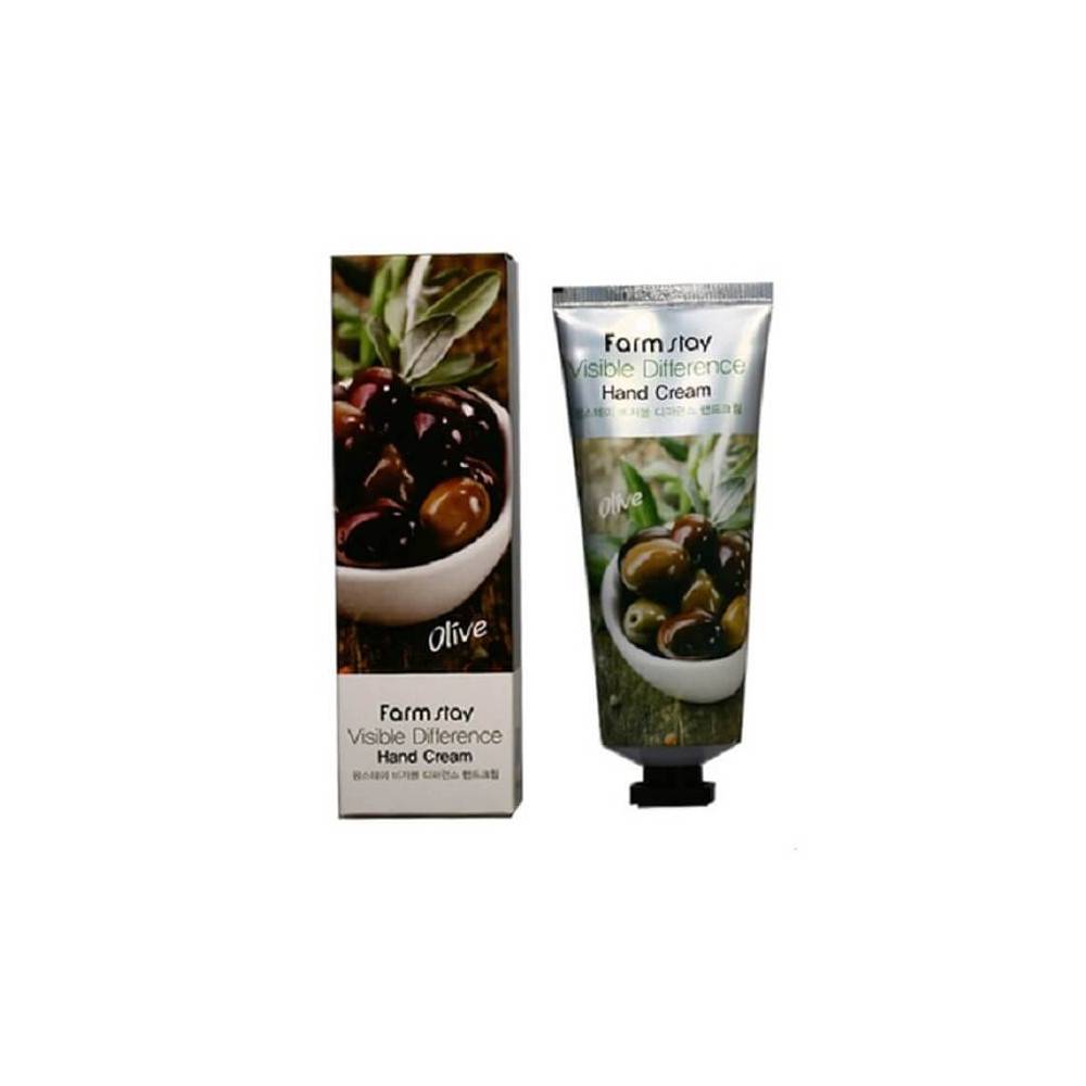 Питательный крем для рук с экстрактом оливы FarmStay Visible Difference Hand Cream Olive