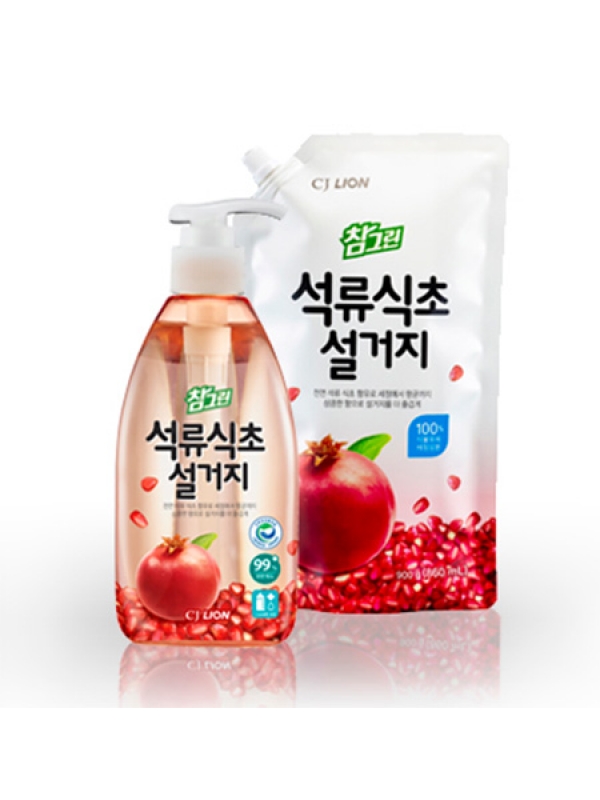 Средство для мытья посуды, овощей и фруктов (гранат) LION CHARMGREEN 900g refill