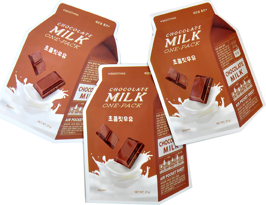 Смягчающая маска с экстрактом какао и сливы A'PIEU Chocolate Milk One-Pack