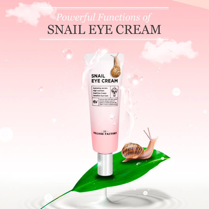Крем для кожи вокруг глаз с улиточным муцином VILLAGE 11 FACTORY Snail Eye Cream