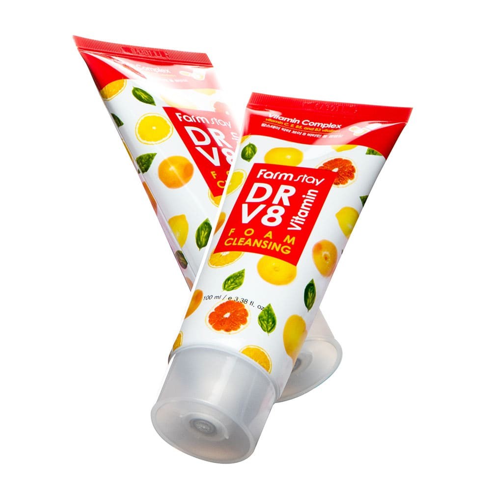 Пенка для умывания с витаминным комплексом FarmStay DR-V8 Vitamin Foam Cleansing