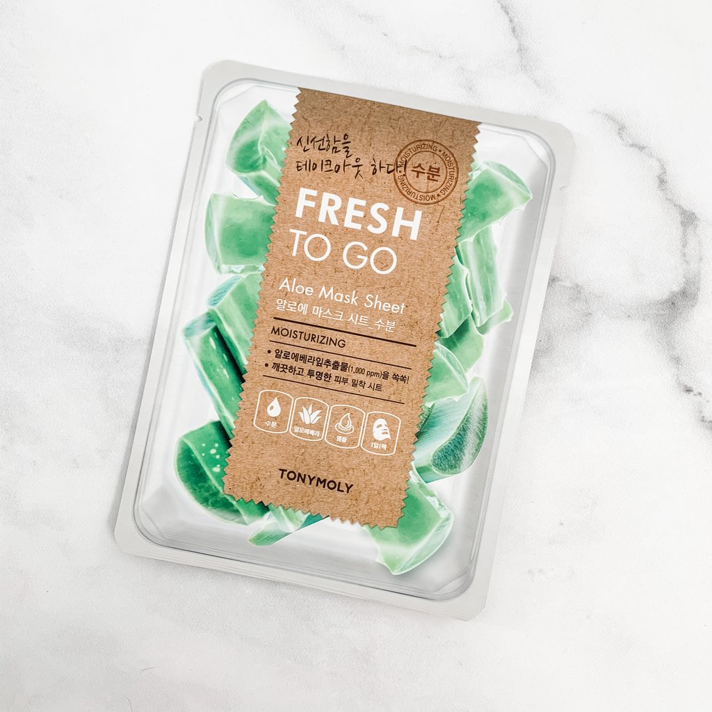 Освежающая тканевая маска для лица с экстрактом алое вера TONYMOLY FRESH TO GO Aloe Mask Sheet