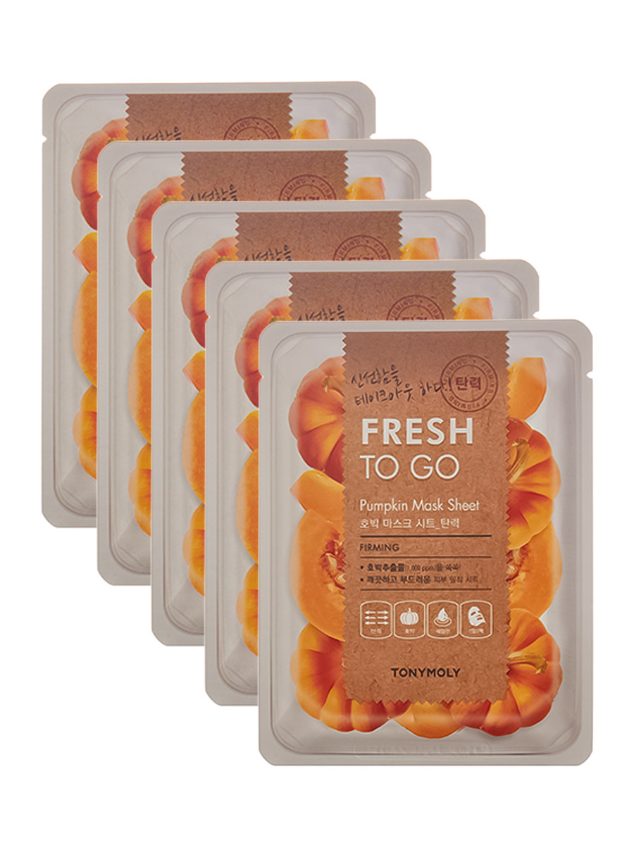 Тканевая маска с экстрактом тыквы - Tony Moly Fresh To Go Mask Sheet Pumpkin