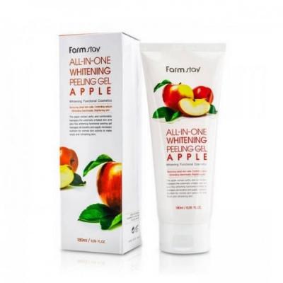Гель c экстрактом яблока FarmStay All In One Whitening Peeling Gel Apple