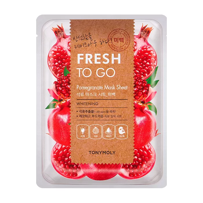 Осветляющая тканевая маска для лица с экстрактом граната TONYMOLY FRESH TO GO Pomegranate Mask Sheet