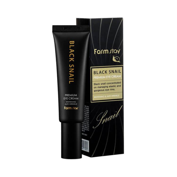 Премиум-крем для кожи вокруг глаз с муцином черной улитки FarmStay Black Snail Premium Eye Cream