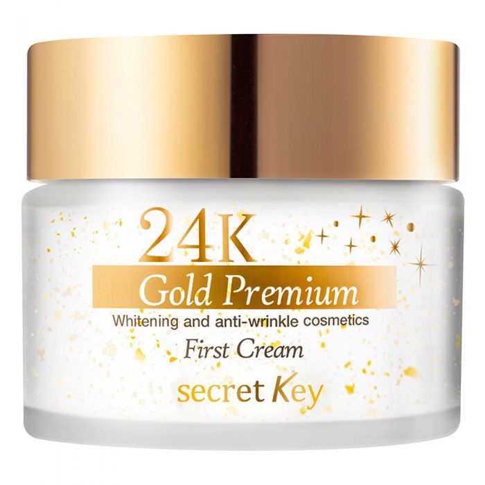 Антивозрастной крем для лица с коллоидным золотом secret Key 24K Gold Premium First Cream [POUCH]