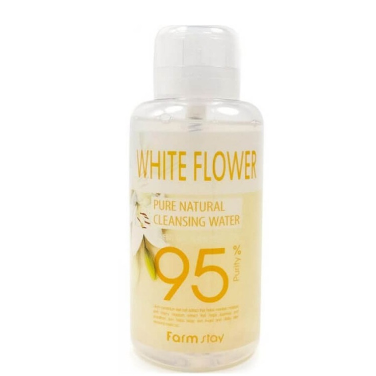 Очищающая вода с экстрактами белых цветов FarmStay Pure Natural Cleansing Water White Flower