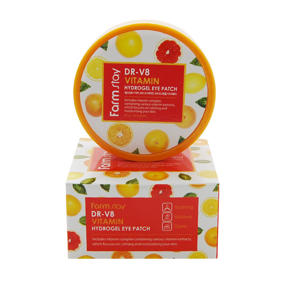 Гидрогелевые патчи с витаминным комплексом FarmStay DR-V8 Vitamin Hydrogel Eye Patch