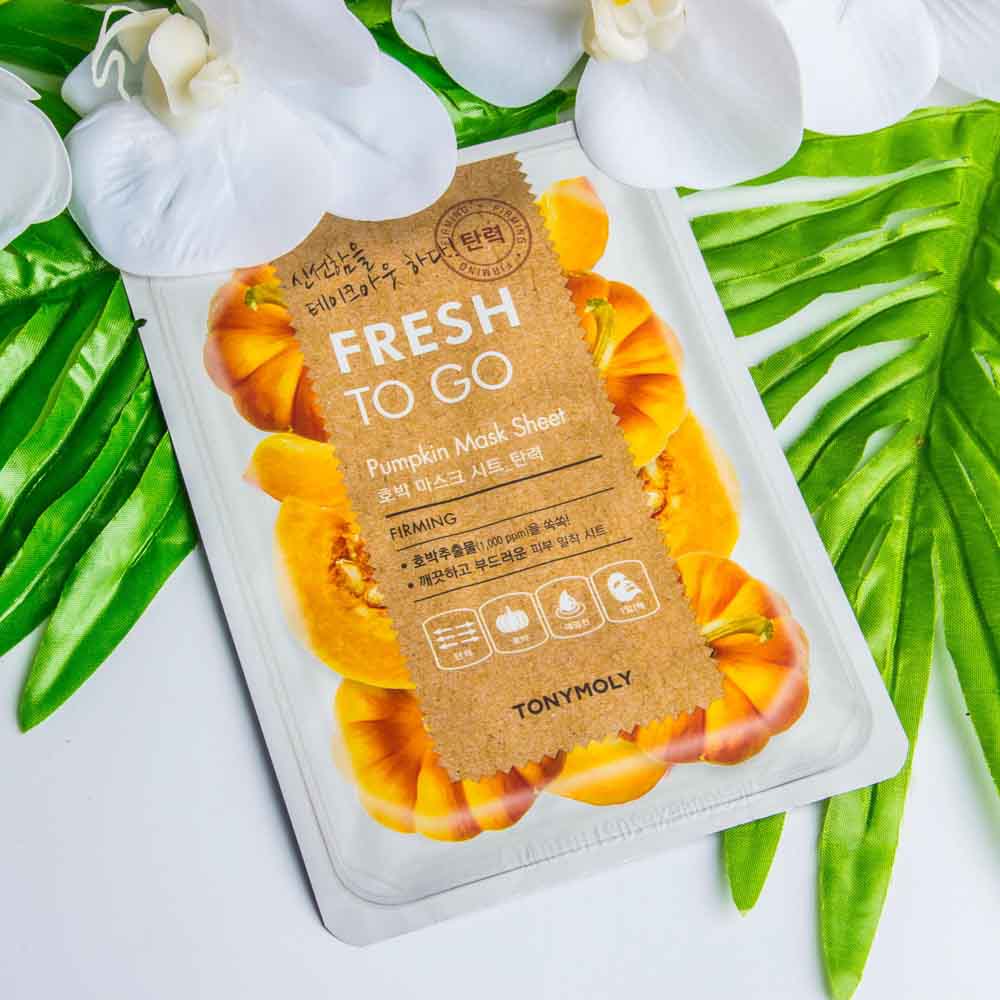 Освежающая тканевая маска для лица с экстрактом тыквы TONYMOLY FRESH TO GO Pumpkin Mask Sheet