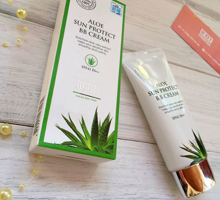 ВВ-крем с экстрактом алоэ JIGOTT Aloe Sun Protect BB Cream Spf41 Pa++
