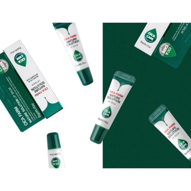 Восстанавливающий бальзам для губ с центеллой азиатской FarmStay Cica Farm Nature Solution Lip Balm