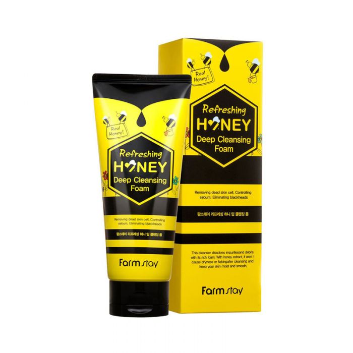 Пенка глубокого очищения с экстрактом меда FarmStay Refreshing Honey Deep Cleansing Foam