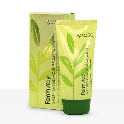 Солнцезащитный увлажняющий крем с семенами зеленого чая FarmStay SPF 50/PA+++ Green Tea Seed Moisture Sun Cream SPF 50/PA+++