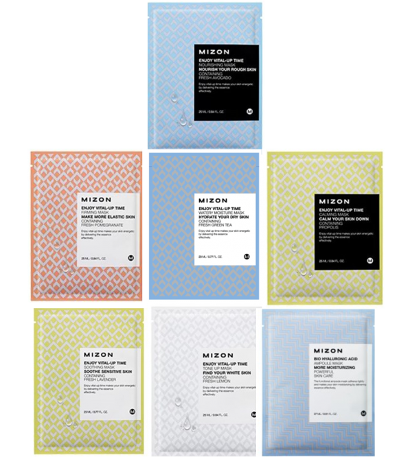 Успокаивающая тканевая маска для лица MIZON Enjoy Vital Up Time Calming Mask