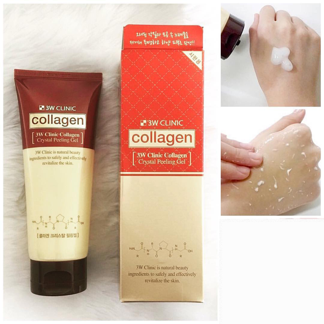 Восстанавливающий гель с коллагеном 3W CLINIC Collagen Crystal Peeling Gel