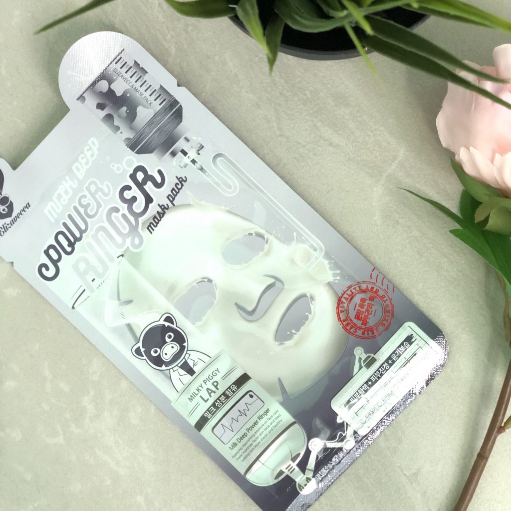 Тканевая маска с молочными протеинами Elizavecca Deep Power Ringer Mask Pack Milk