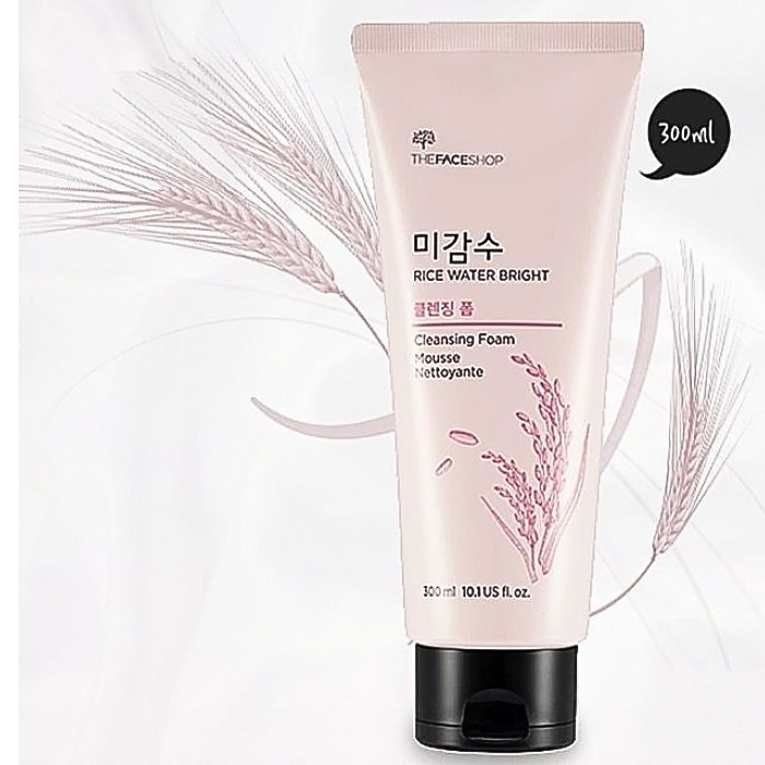 Пенка для умывания с рисовой водой и отрубями THE FACE SHOP Rice Water Bright Foaming Cleanser