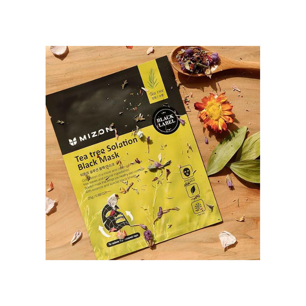 Маска для лица с экстрактом чайного дерева MIZON Tea Tree Solution Black Mask