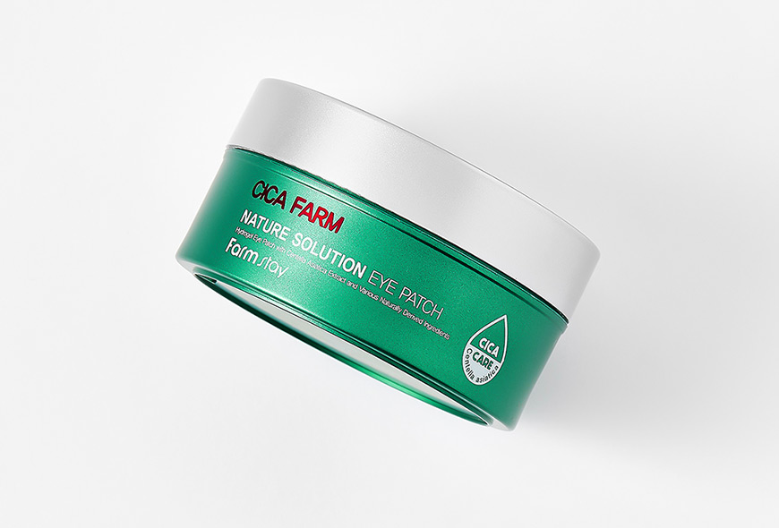 Гидрогелевые восстанавливающие патчи для области вокруг глаз с центеллой азиатской FarmStay Cica Farm Nature Solution Eye Patch