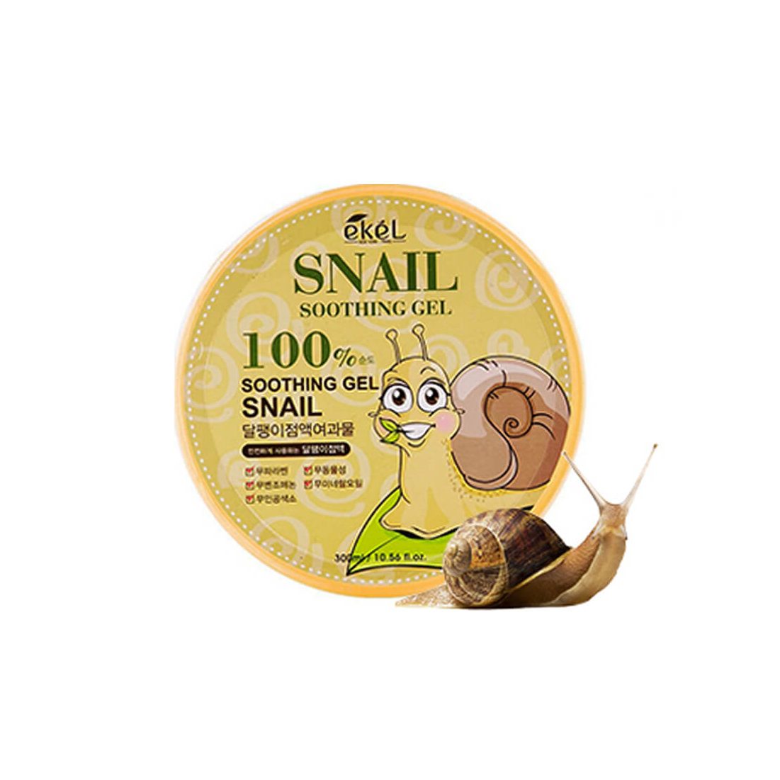 Универсальный гель с муцином улитки EKEL Soothing gel 100% Snail