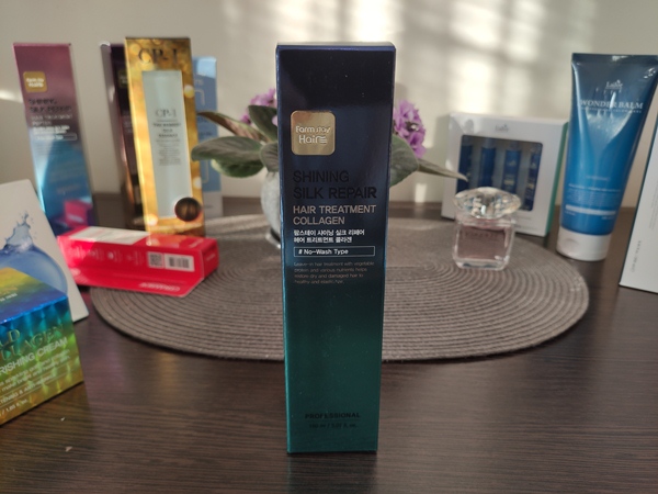 Увлажняющая маска для сияния и блеска волос с коллагеном FarmStay Shining Silk Repair Hair Treatment Collagen