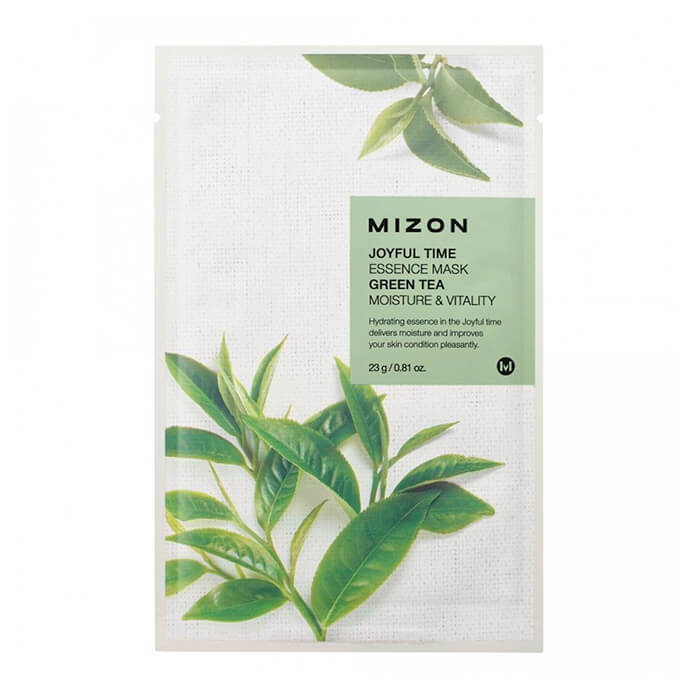 Тканевая маска для лица с экстрактом зелёного чая MIZON Joyful Time Essence Mask Green Tea