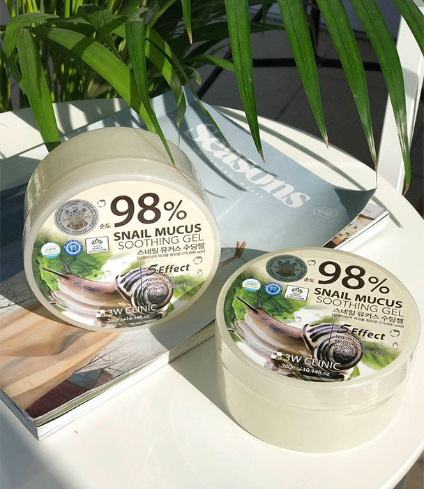 Универсальный гель с улиточным муцином 98% 3W CLINIC Snail Mucus Soothing Gel