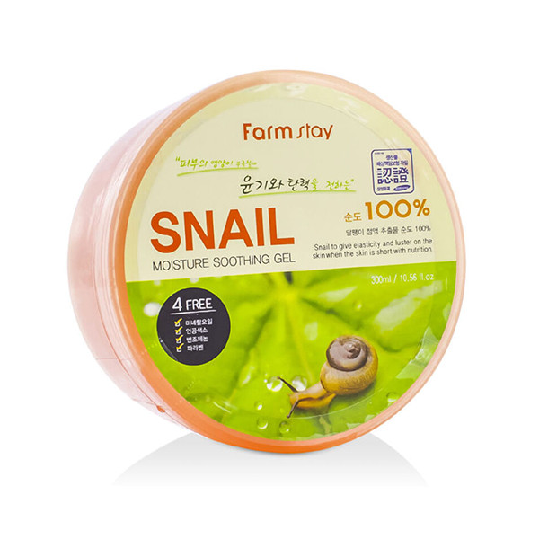 Увлажняющий успокаивающий гель c муцином улитки FarmStay Snail Moisture Soothing Gel