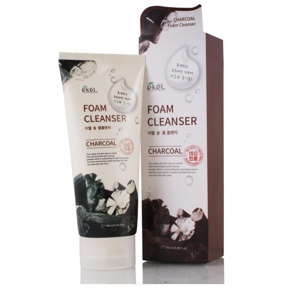 Пена для умывания с экстрактом древесного угля Ekel Foam Cleanser 180 мл Charcoal