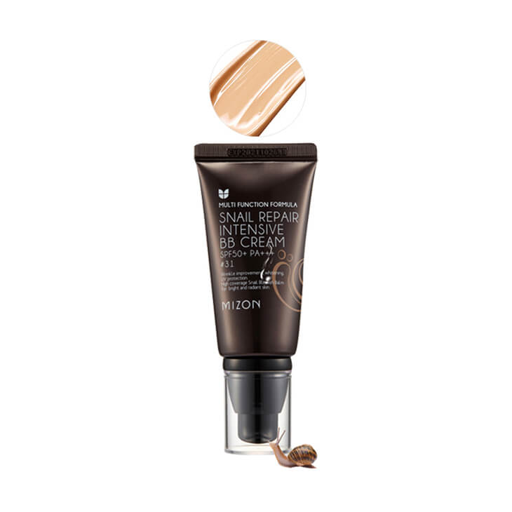 РА+++ #21 ББ-крем с экстрактом муцина улитки 20 мл MIZON Snail Repair Intensive BB Cream SPF50+