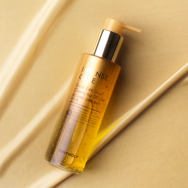 Масло-гель для лица с муцином улитки и коллои TONYMOLY INTENSE CARE Gold 24K Snail Cleansing Oil Gel